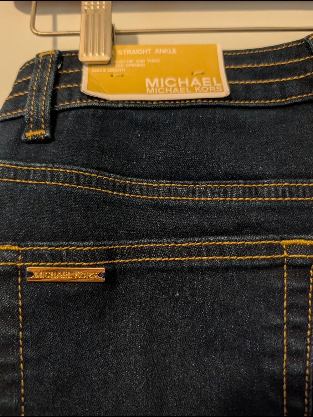 Michael Kors Women's Dark Blue Straight-Leg Jeans